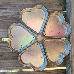 Vintage 1960's Wheel of Hearts Pan Tin Used Condition